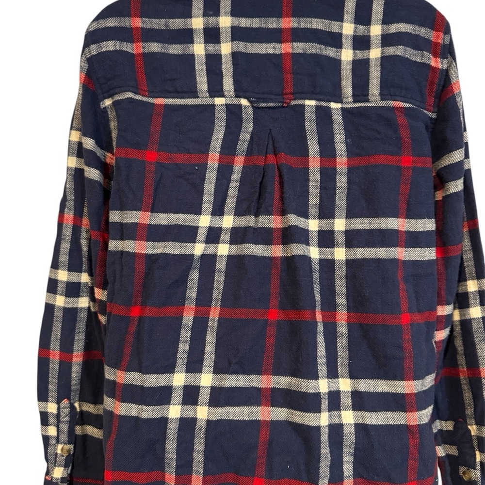 American Eagle Outfitters Navy and Red Plaid Jacket - Picture 2 of 5
